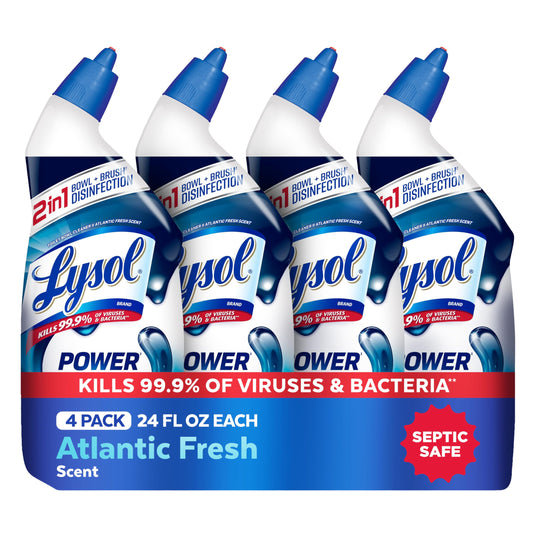 Lysol Toilet Bowl Cleaner, Max Strength Bathroom Cleaning Supplies, Toilet Bowl Cleaner Clinging