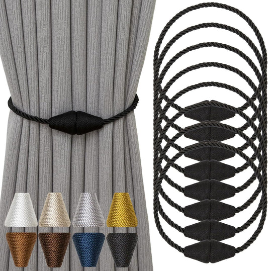 Magnetic Curtain Tiebacks 8 Pack Outdoor Rope Curtain Tie Backs Decorative Window Treatment