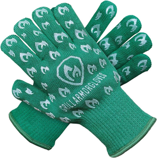 Grill Armor Oven Gloves 932°F Extreme Heat & Cut Resistant Oven Mitts with Fingers for BBQ