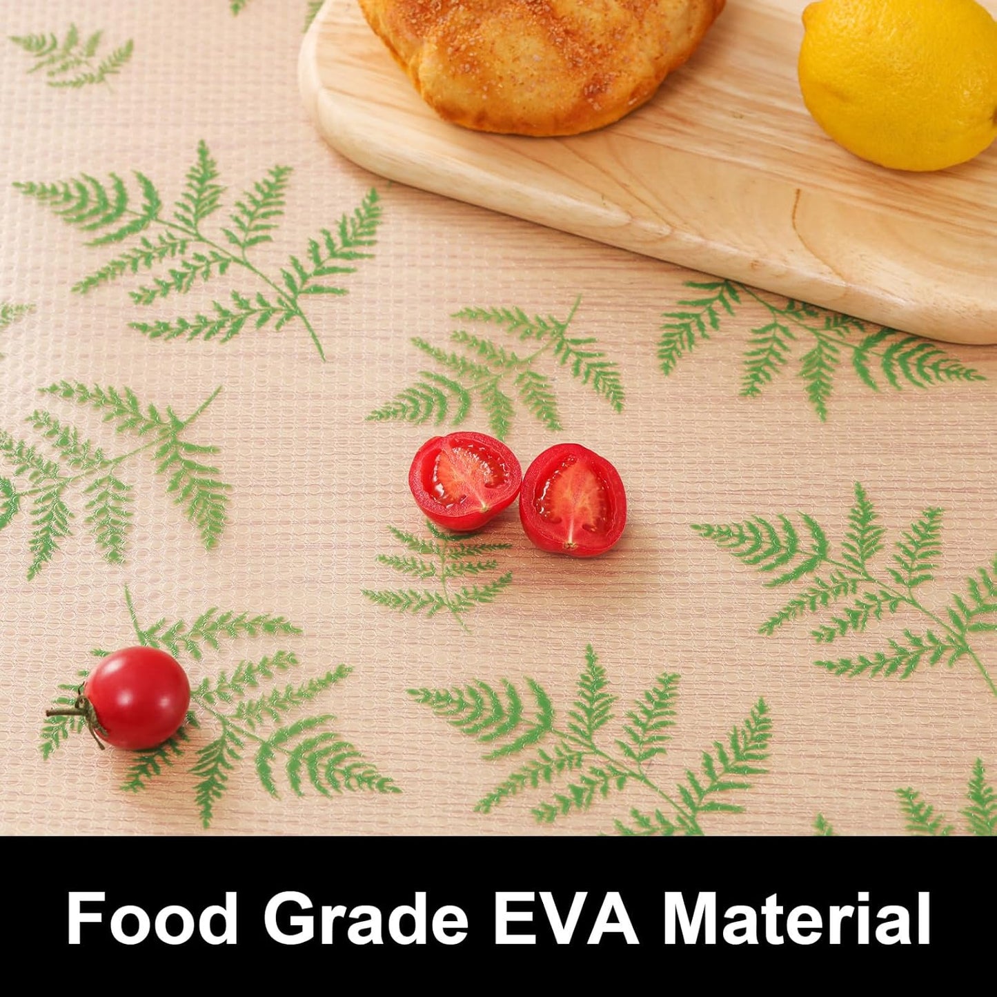 Cooyes Drawer Liner Shelf Liners for Kitchen Cabinets Refrigerator Liners Waterproof & Oil-Proof Kitchen Cupboard Liner Drawer Mats EVA Material Non Adhesive Fridge Liner for Shelves