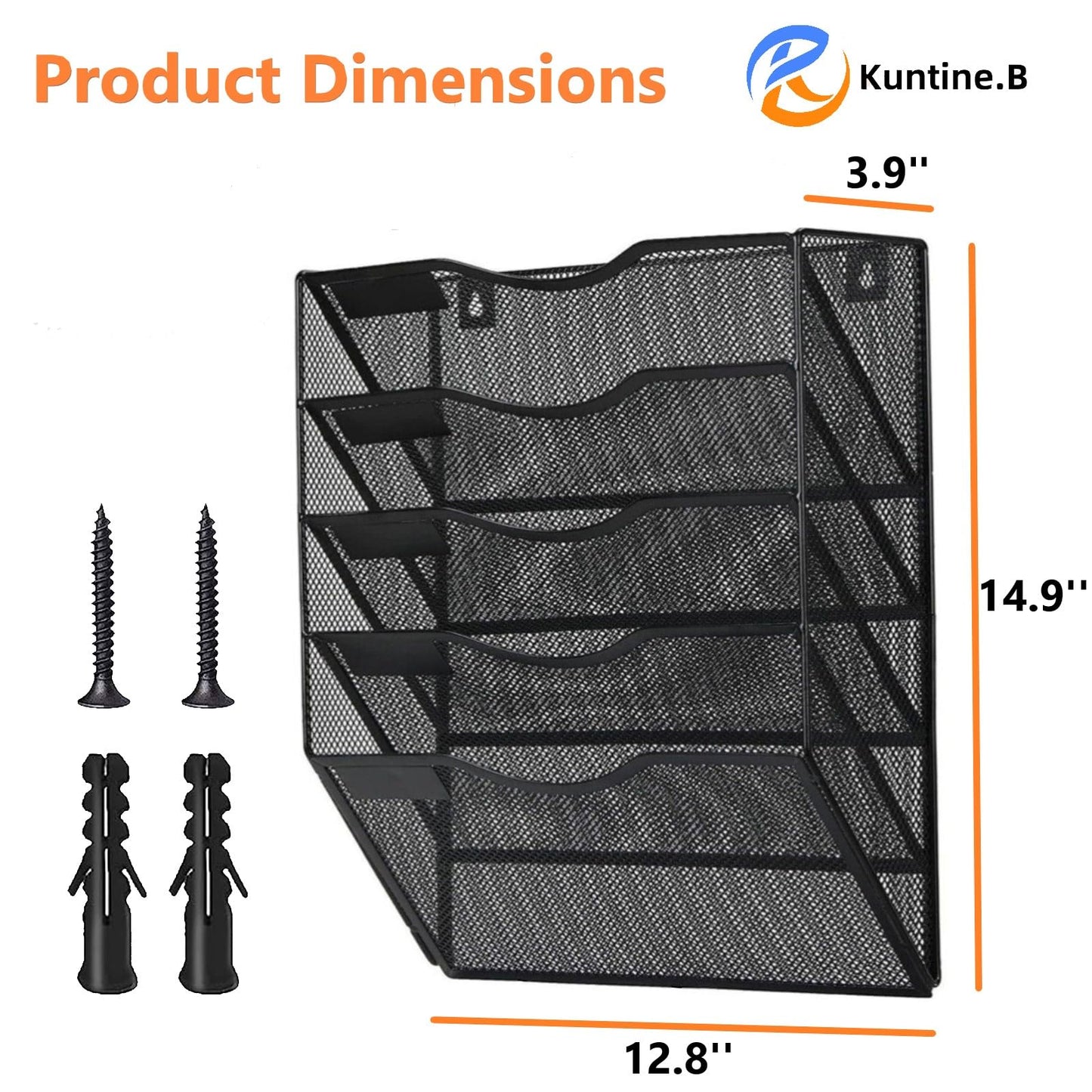 Kuntine.B Wall File Organizer Office Hanging Magazine Holder Wall File Organizer for Office Home
