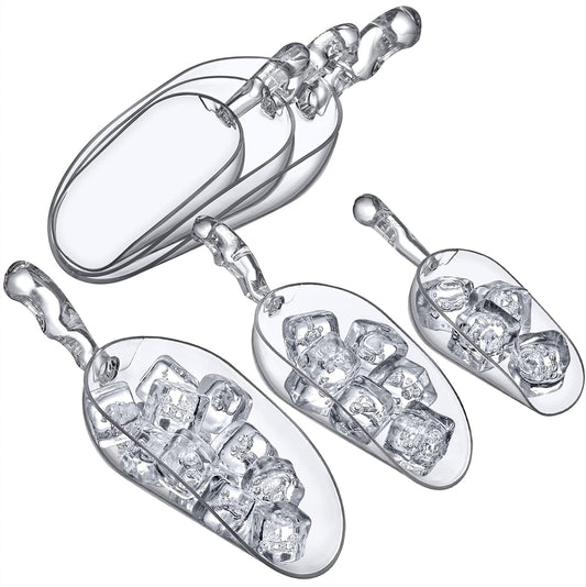 Amazing Abby - Elsa - Plastic Ice Scoops (6-Piece Set), Plastic Utility Scoops, 5/12/24-Ounce