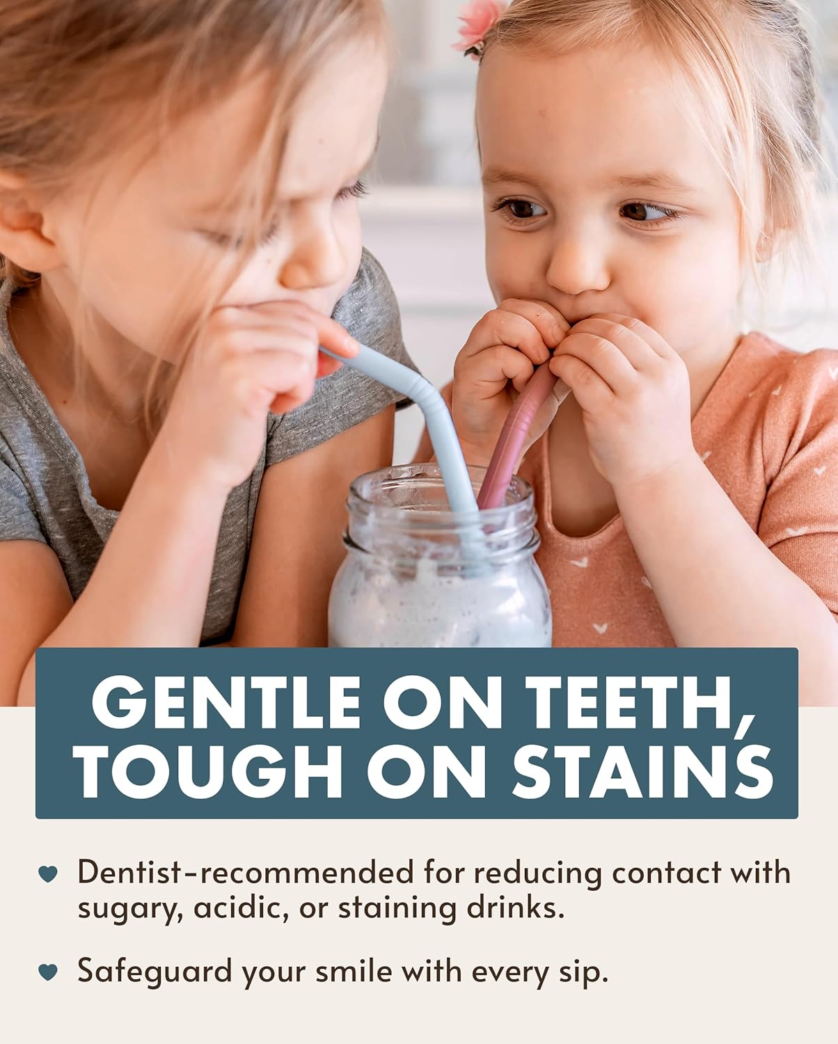 Nightingale Reusable Silicone Straws - Bendy Drinking Straw with Cleaning Brush - Collapsible and Bendable Travel Straw for Kids - Dishwasher Safe, Food-Safe - Set of 6 (Marine Multi)