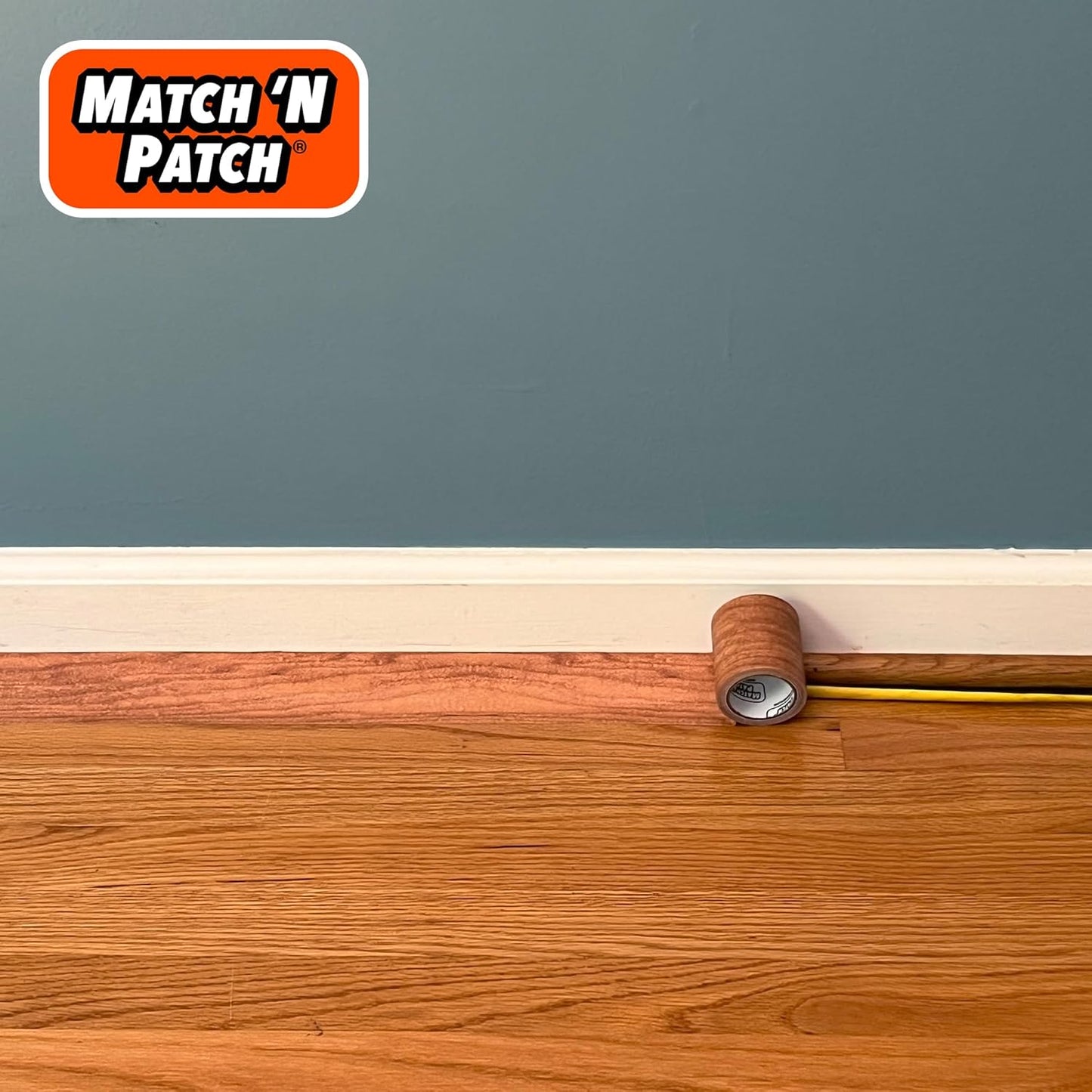 MATCH 'N PATCH Realistic Wood Grain Repair Tape - Durable Multi-Use Adhesive Tape for Furniture, Floors, Cabinets, Windows, Doors, RV, Home Decor & DIY Projects - Wheat Maple, 2.25 in x 15 feet