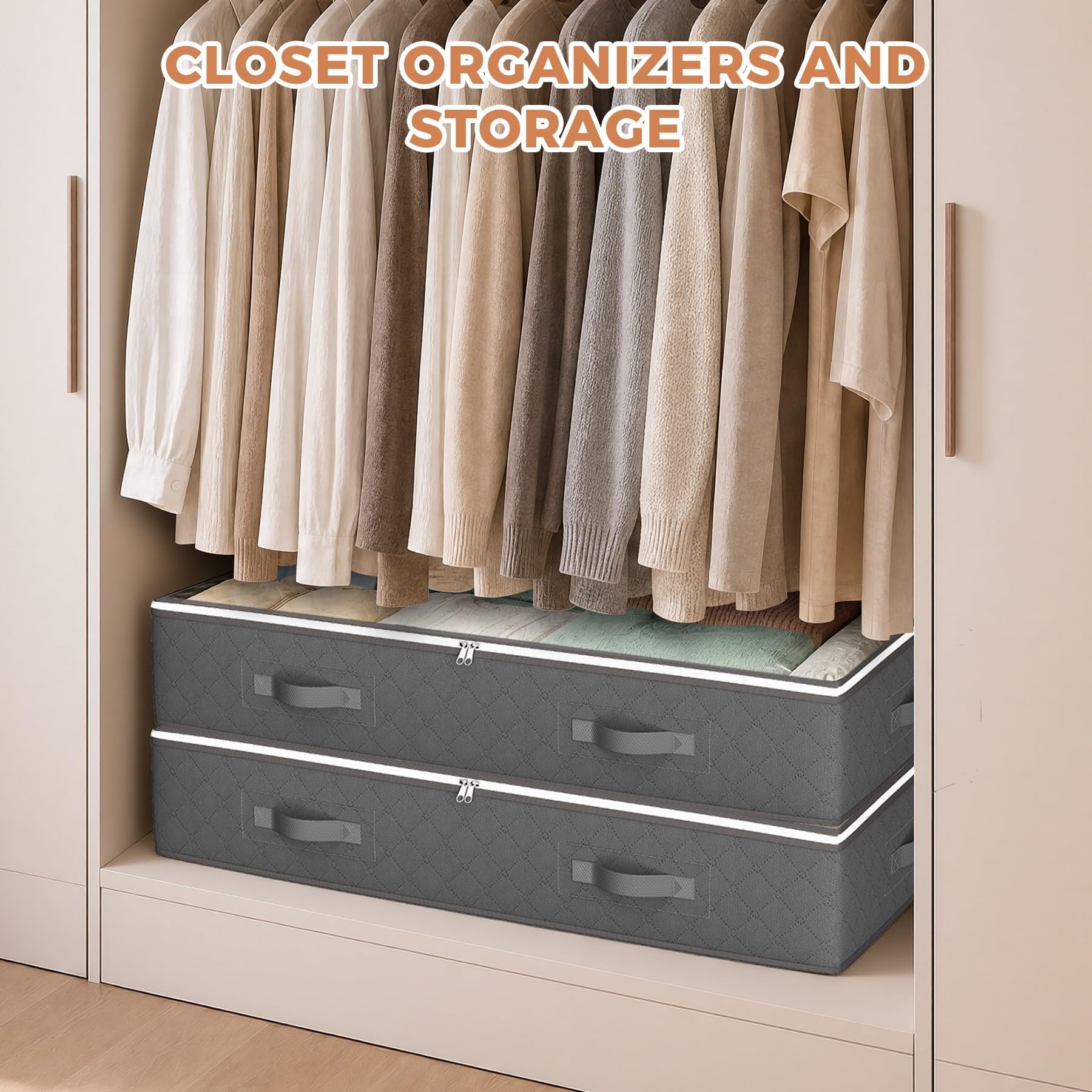 Budding Joy Under Bed Storage Containers, Storage Bins with Clear Lids