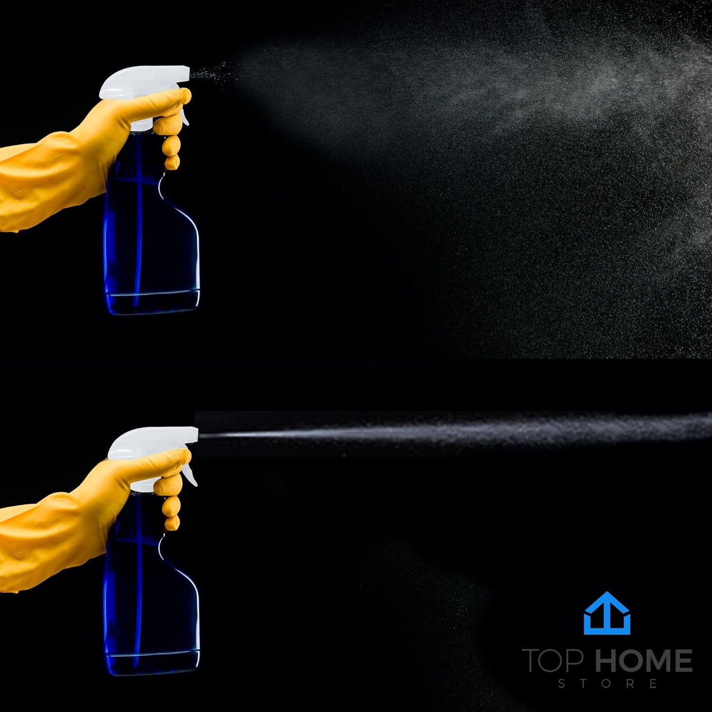 6-Pack Transparent White Trigger Sprayer (6 Count, Black, White, Plastic, Metal, HDPE, Spray Bottle, Trigger Sprayer, Dispenser, Cleaning, Plant Watering, Hair Care)