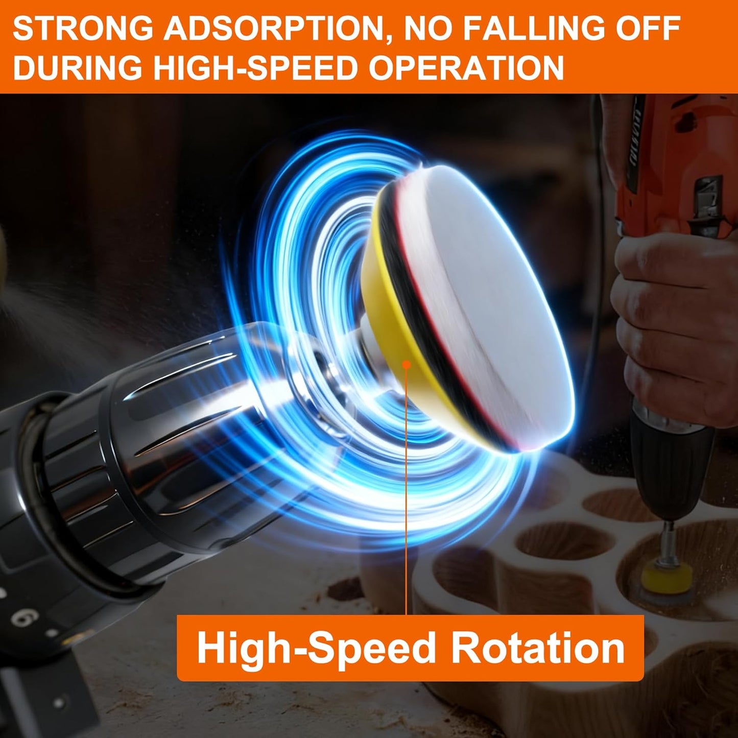 64 PCS 2 Inch Sanding Disc Pad,Hook and Loop Sanding Pads 180 to 3000 Wet Dry Sponge Sandpaper with 1/4??Shank for Drill Sanding Grinder Rotary Tools Curved Surface Polishing and Sanding