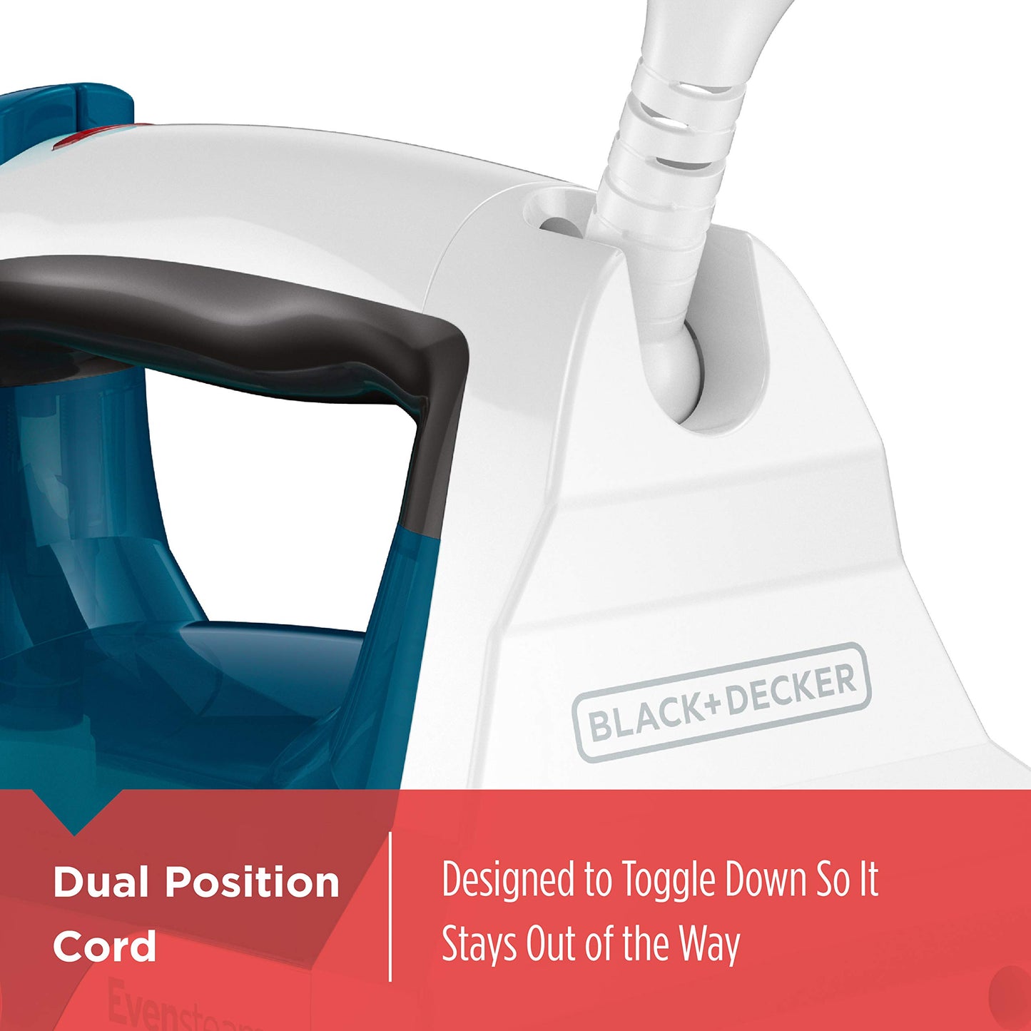 BLACK+DECKER Easy Steam Iron for Clothes with SmartSteam Technology