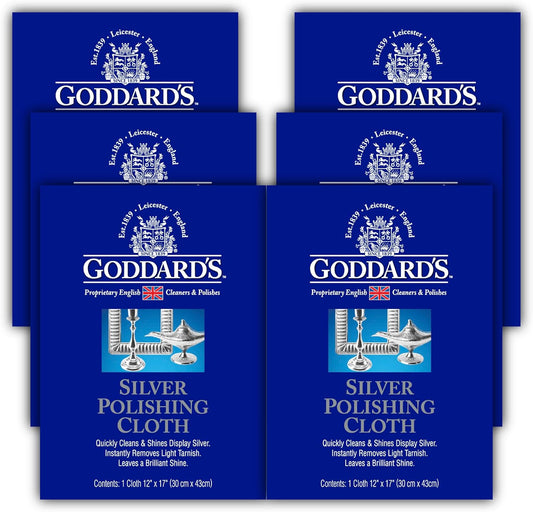 Goddard's Silver Polishing Cloth for Jewelry, Remove Tarnish on Plated or Sterling Silver, Gold