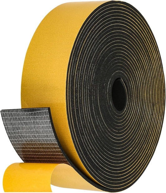 26Feet Weather Stripping Seal (2 Inch X 1/8 Inch) for Door Window, High Density Foam Tape