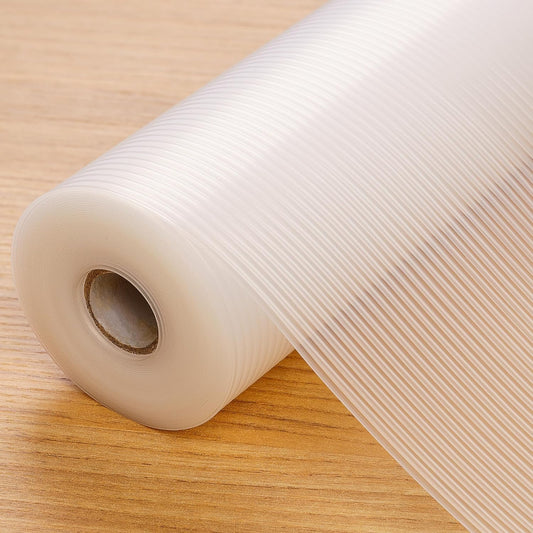 Shelf Liners for Kitchen Cabinets Non-Adhesive & Washable,Non Slip Cabinet Liners for Shelves Waterproof & Oil Proof,Clear Plastic Drawer Liner,Easy to Cut 17.5 Inches x 20 FT x 2 Rolls CP-17202