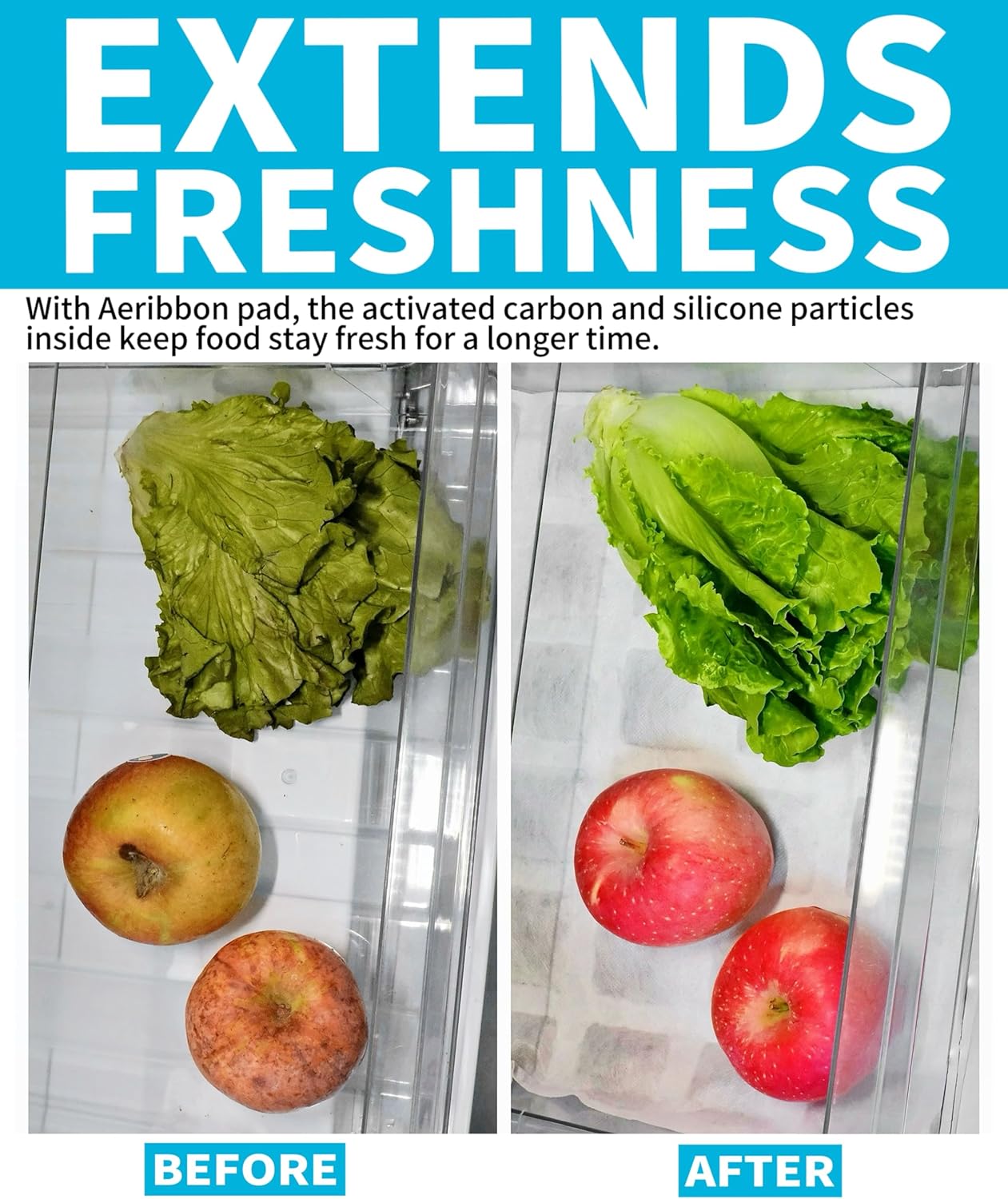 2 Pack Refrigerator Deodorizer, Outperforms Baking Soda Fridge Deodorizer, Odor Eliminator for Fridge & Freezer, Refrigerator Air Freshener And Moisture Absorbers Pad