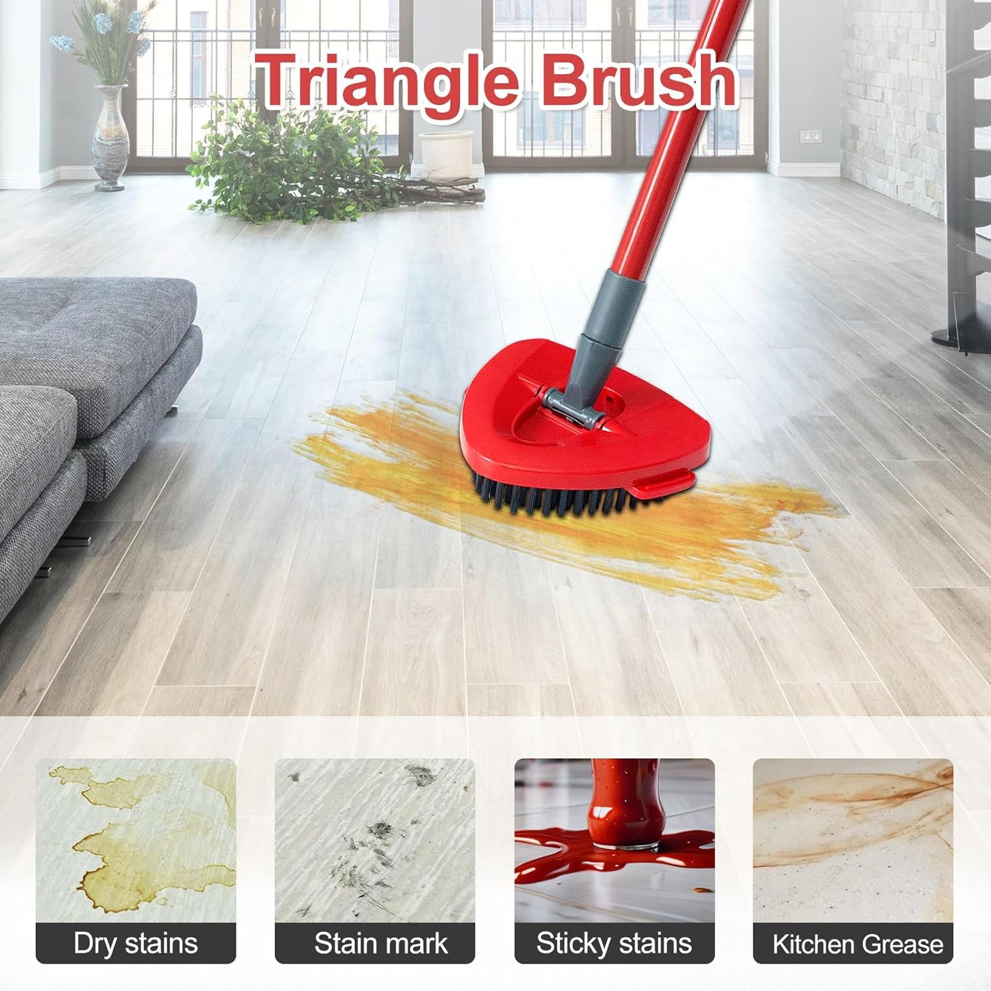 Mop Heads Replacement for Ocedar, Mop Replace Head for Ocedar EasyWring 1 Tank, Microfiber Spin Mop Refills, Include 5 Spin Mop Replacement Head Deep Cleaning Machine Washable with 2 Scrubber Mop Head