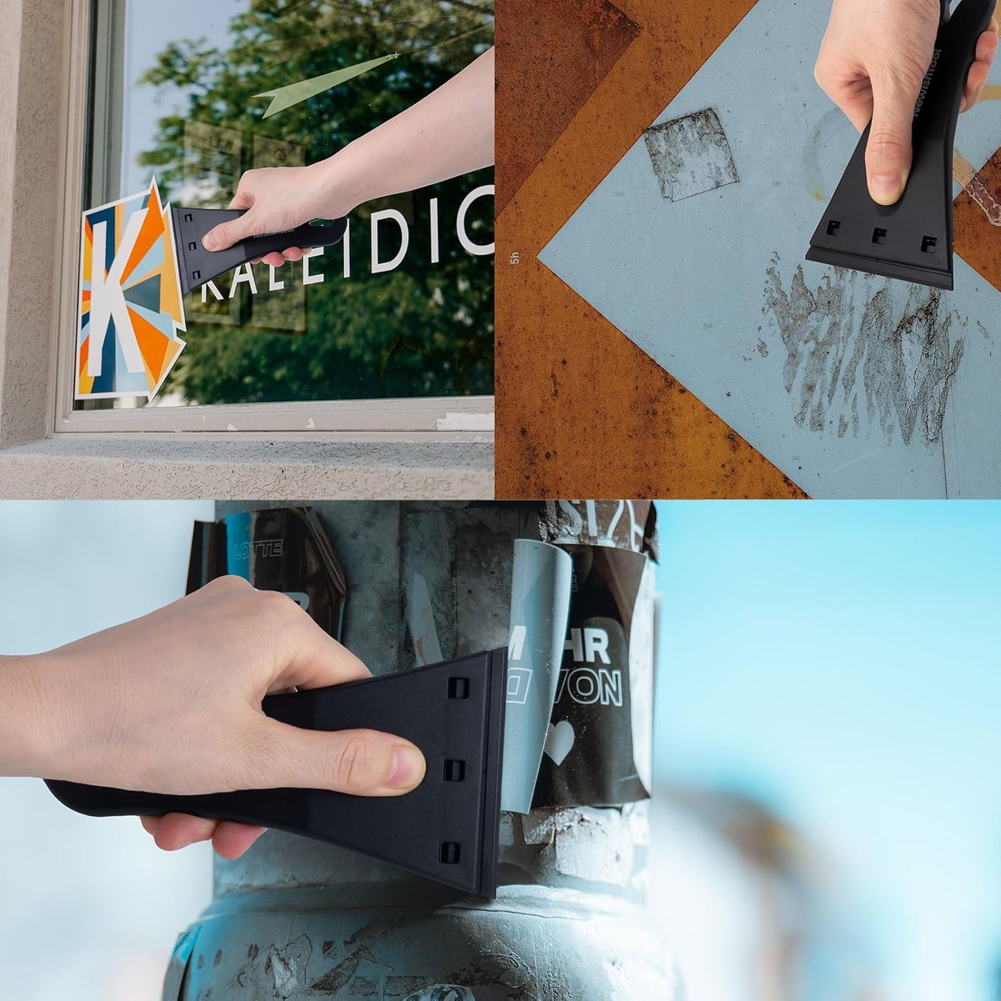 NewishTool Plastic Razor Scraper with 3-Inch Blade, Pack of 2 with 20 Extra Blades for Glue Residue Labels, Decals & Stickers on Windows & Glass