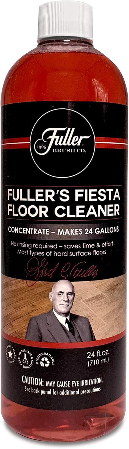 Fuller Brush Fiesta Floor Cleaner Liquid Concentrate - Multi-Surface & Industrial Cleaning For Hardwood, Laminate, Linoleum, Tile & Ceramic Floors, 24 Fl. Oz. Bottle (Pack of 6)