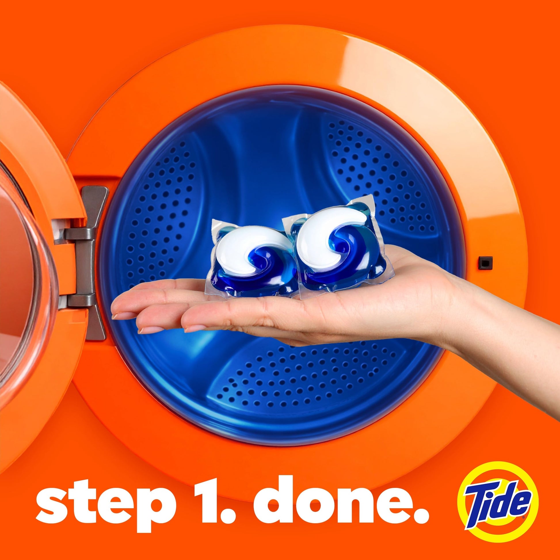 Tide PODS laundry detergent pacs, 3-in-1 Stain Remover, Odor Fighter, Color Protector, 42 Count, HE