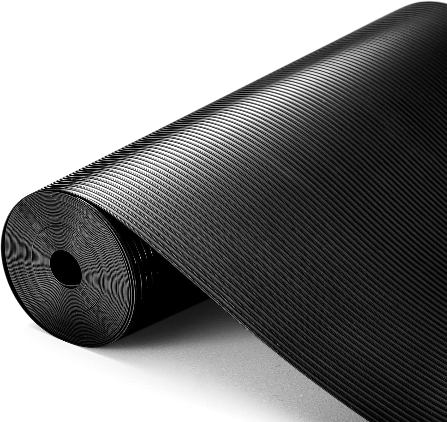 Glotoch Shelf Liner 17.5" x 30 ft. - Non Adhesive Refrigerator, Kitchen, Drawer Liners, Waterproof and Durable Fridge Table Place Mats for Cupboard, Cabinet, Drawer Liner, Black