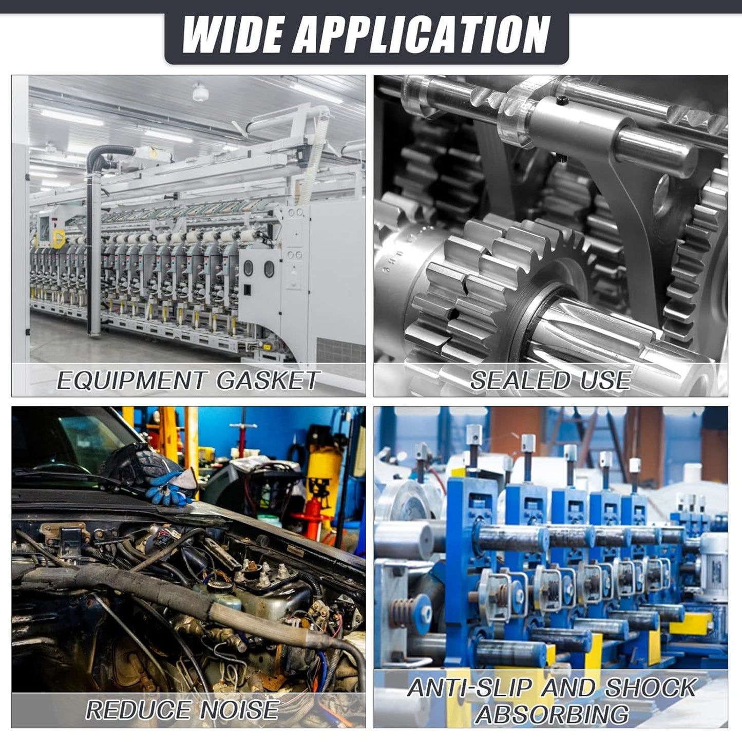 Adhesive Rubber Strips Neoprene Rubber Sheets, Rolls & Strips with Adhesive Backing Rubber Pads Self Stick Seal Rubber Gasket Adhesive Back for Matting Padding - 4" Wide x 1/16" Thick x 20' Long