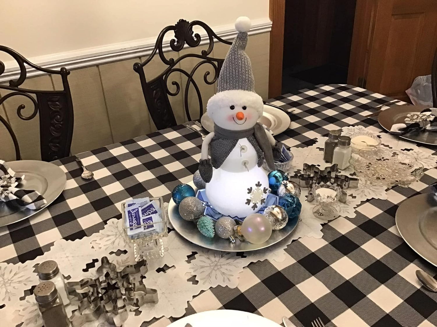 Waterproof Plaid Tablecloth Fabric - Oblong 52x70 Inch Classic Buffalo Tartan Table Cloth for Indoor/Outdoor Use - Washable Table Cover for Dinner, BBQs, and Parties