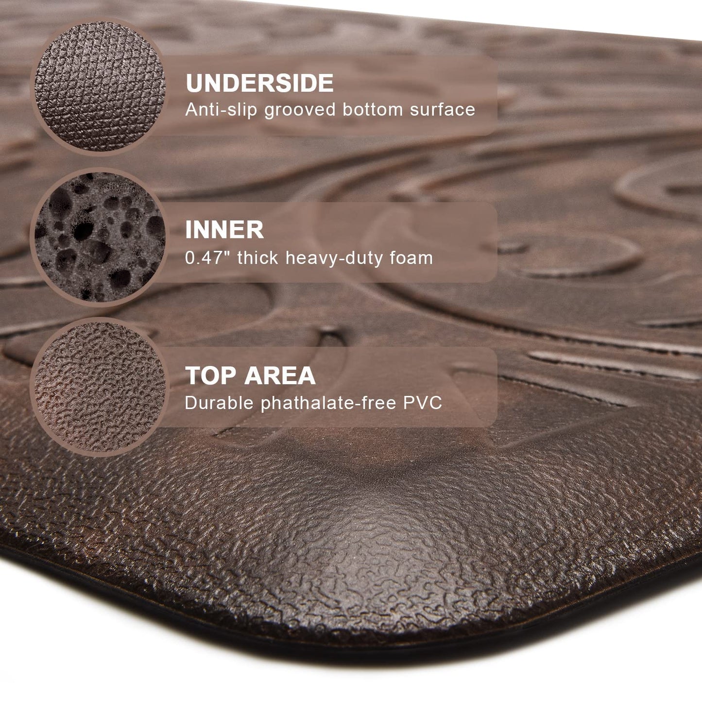 Kitchen Mat Cushioned Anti-Fatigue Comfort Standing Mat Rug for Home,Office