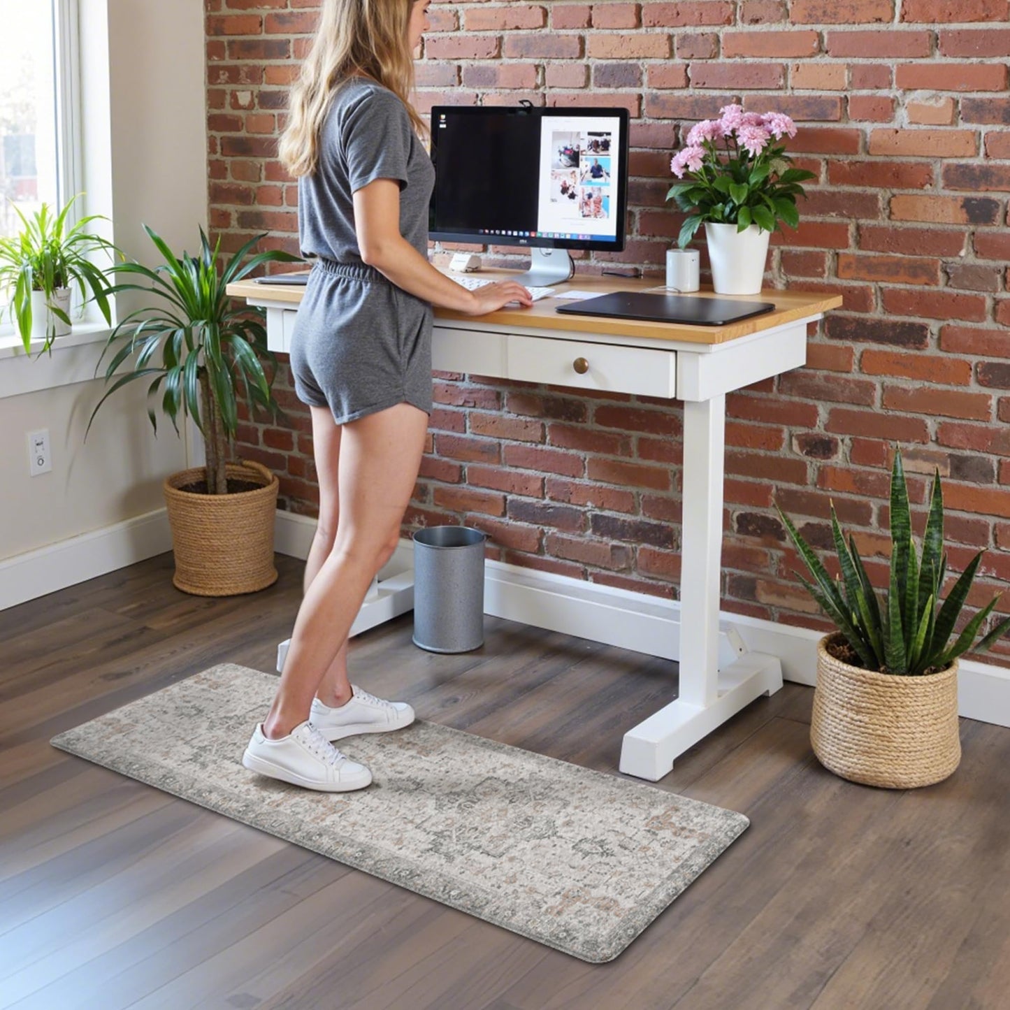 GENIMO Anti Fatigue Kitchen Mats for Floor 2PCS, Cushioned Standing Mats