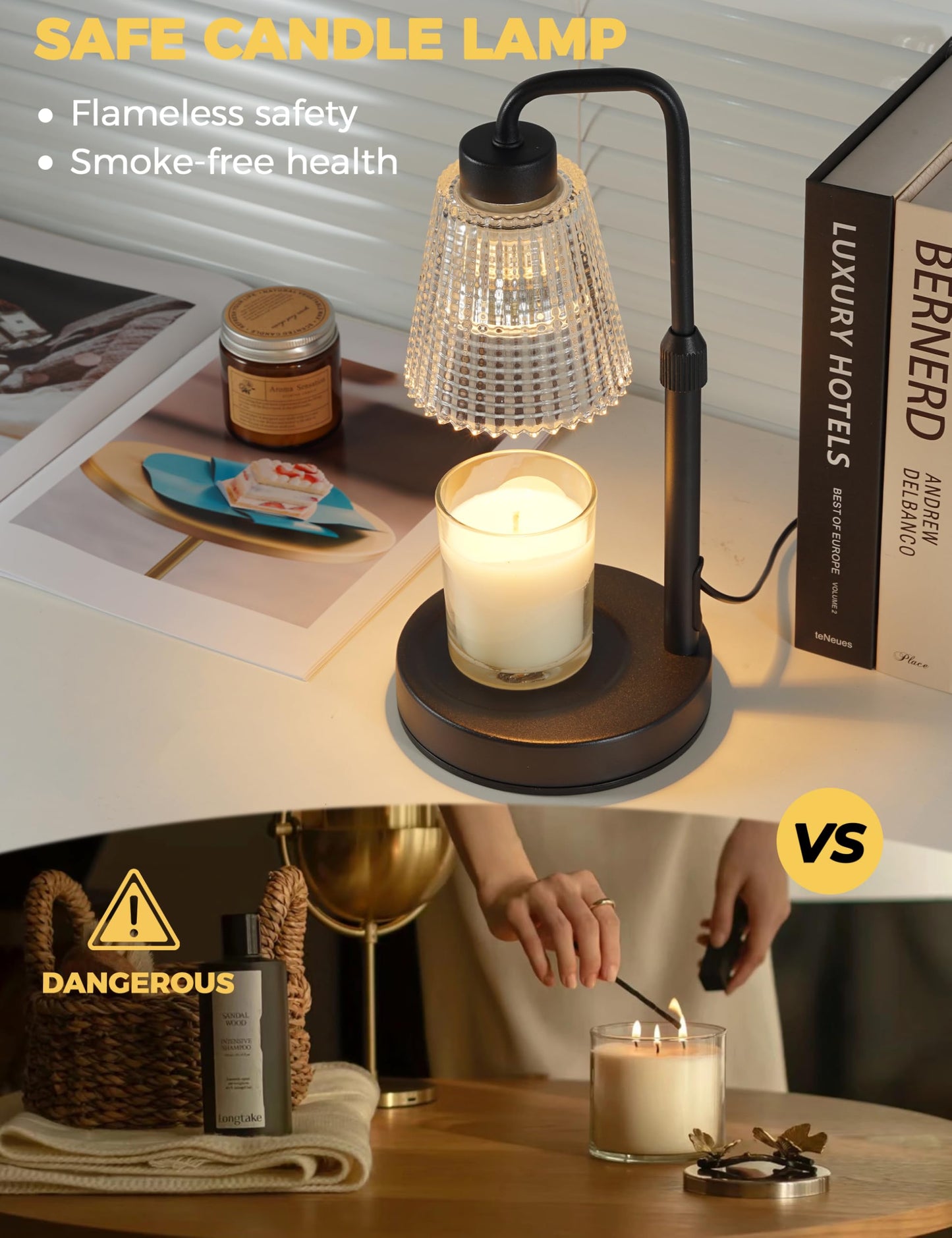 GODONLIF Candle Warmer Lamp with Timer, Birthday Gifts for Women Home Decor