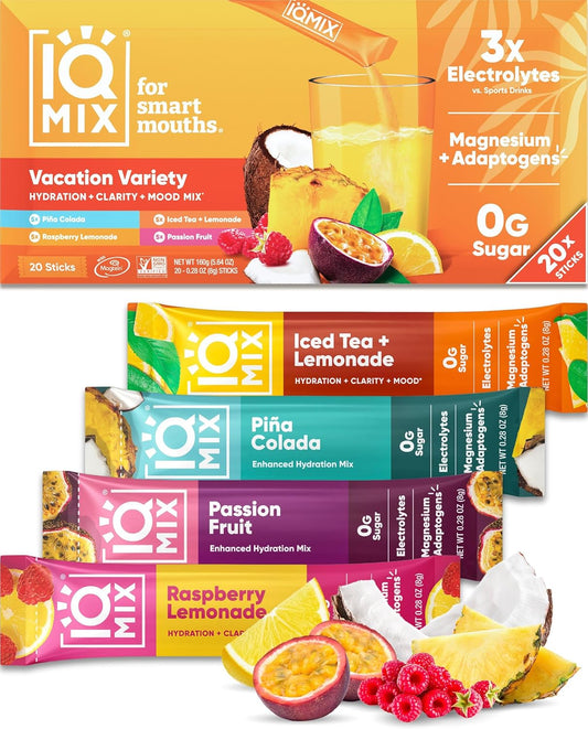 IQMIX Hydration Electrolyte Powder – 4-in-1 Formula for Hydration, Mental Clarity, Mood and