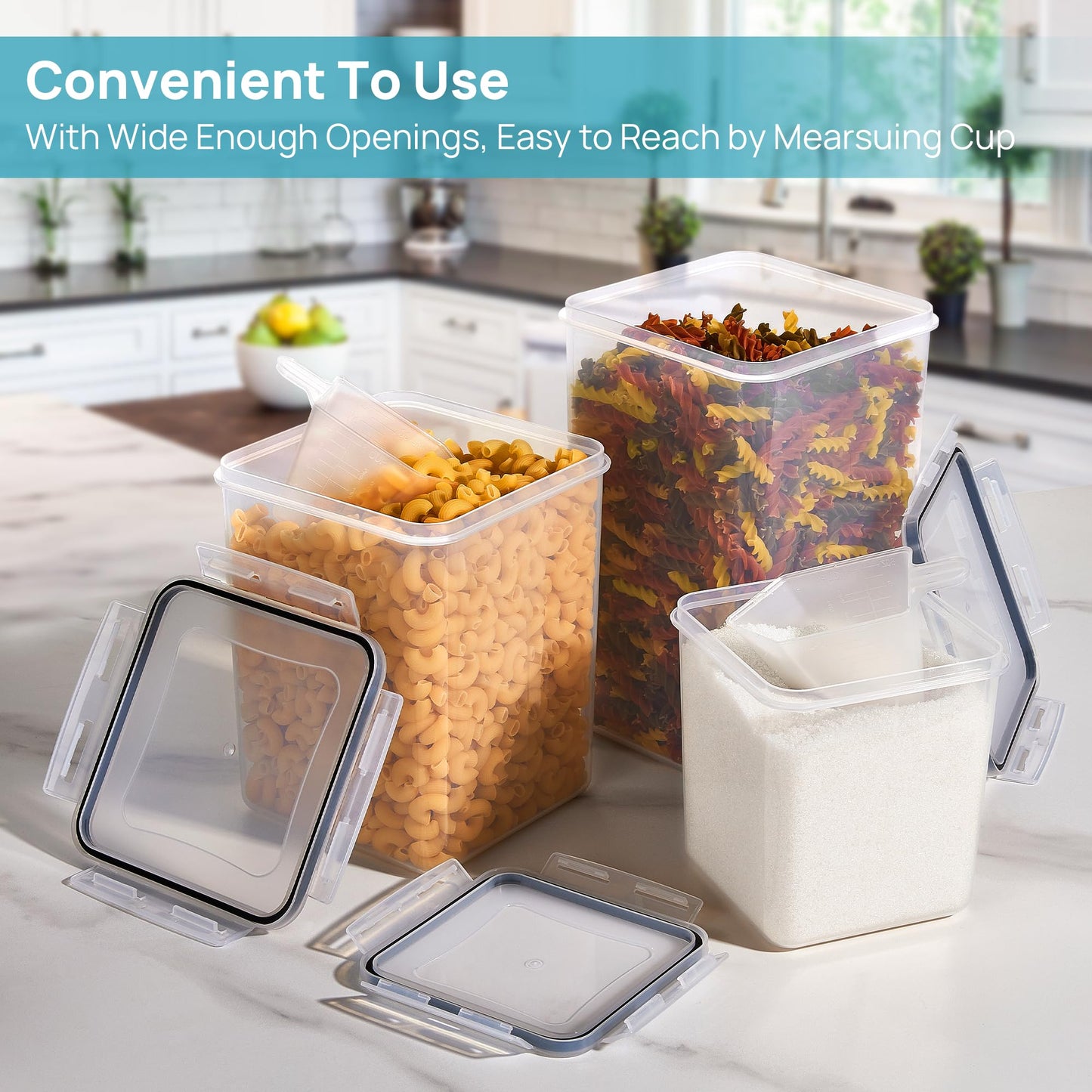 Vtopmart 10 PCS Flour and Sugar Storage Container, Include 3 Sizes