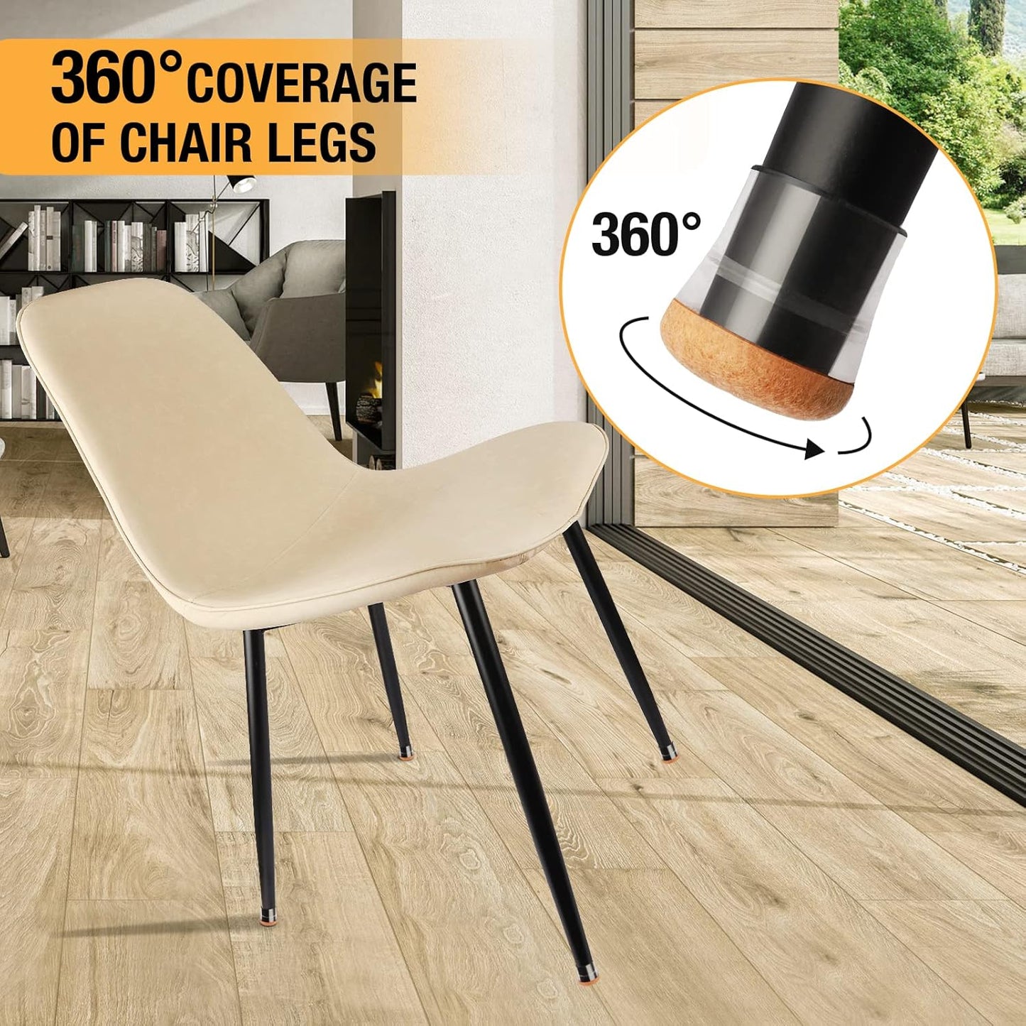32 Pcs New Extra Small Chair Leg Protectors for Hardwood Floors, Silicone Chair Leg Floor Protectors, Chair Leg Caps Covers Protect Wooden Floors from Scratching, Thick, Won't Tear