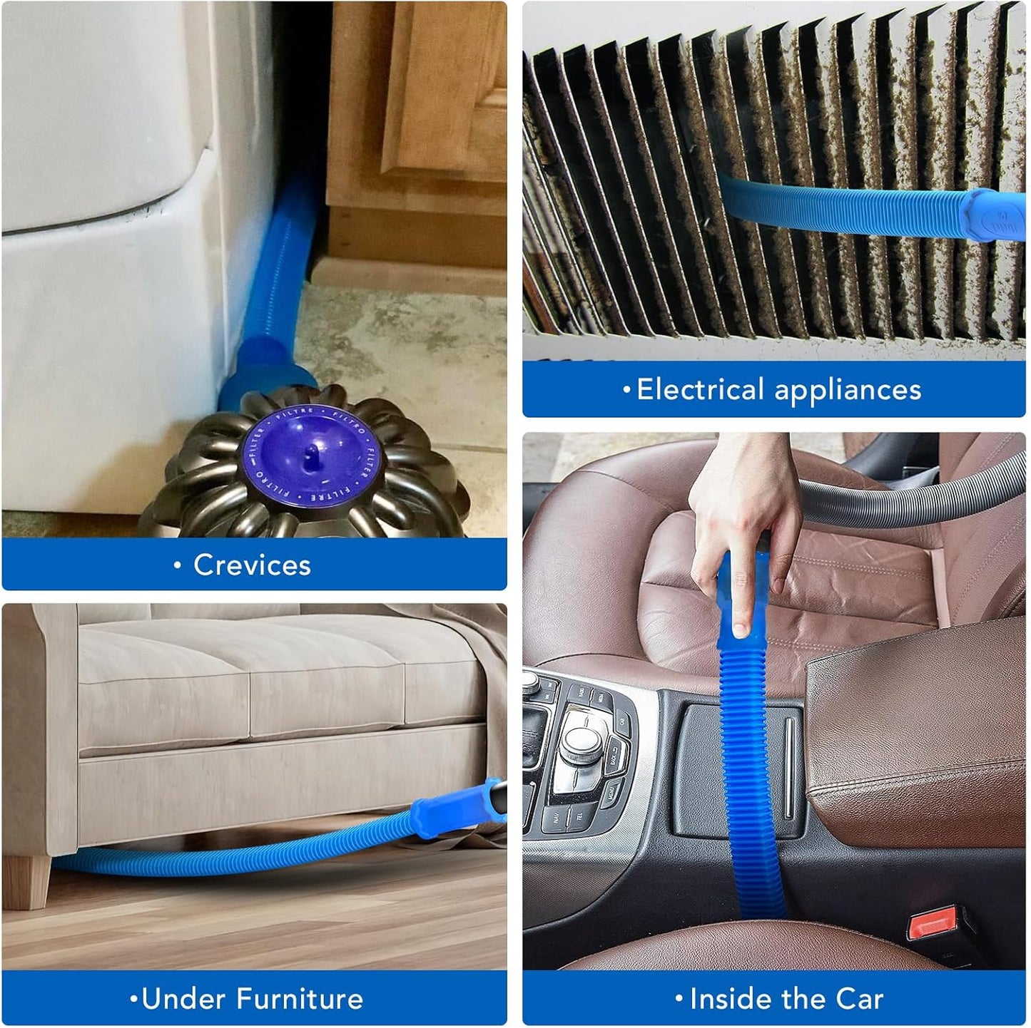 Sealegend Dryer Vent Cleaner Kit Vacuum Hose Attachment Compatible with Most Vacuum Cleaner, Quickly Lint Remover Cleaning Supplies