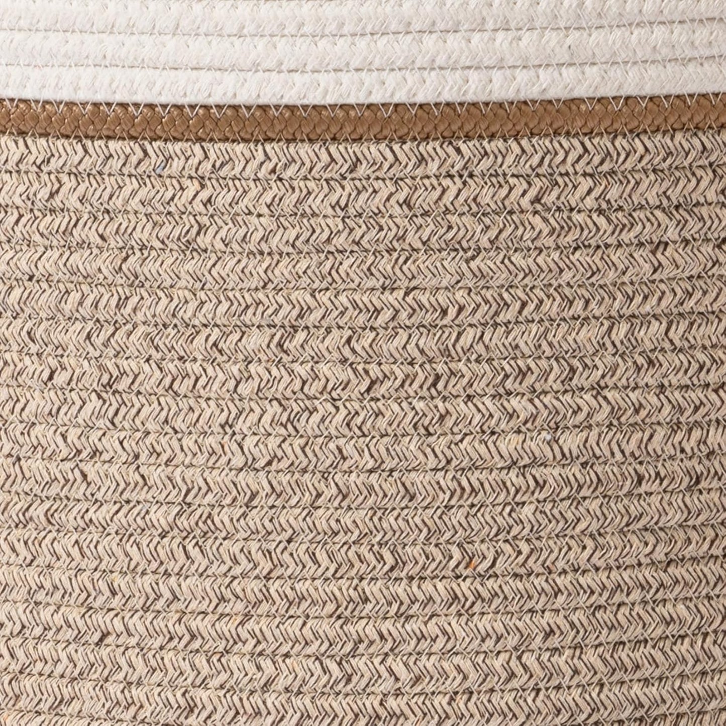 LA JOLIE MUSE Woven Basket Rope Storage Baskets - Tall Cotton Basket, Laundry Basket for Blanket, Kids Toy, Nursery Clothes Hamper Basket-S