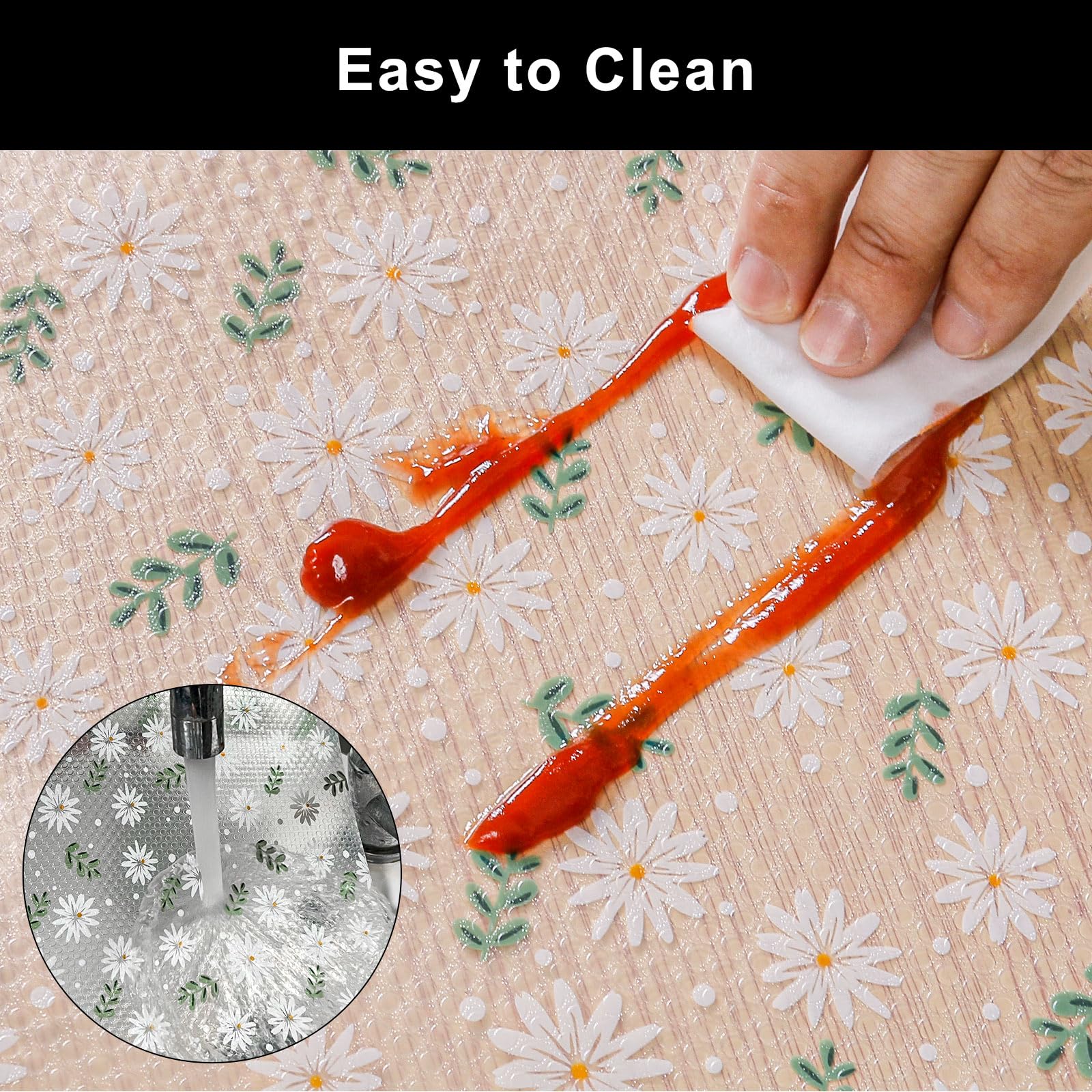 Cooyes Shelf Liner – Premium Non-Adhesive Cabinet & Drawer Liner for Kitchen – Waterproof Shelf