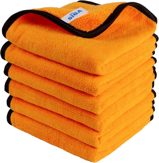 MR.SIGA Professional Premium Microfiber Towels for Cars, Dual-Sided Car Washing and Detailing