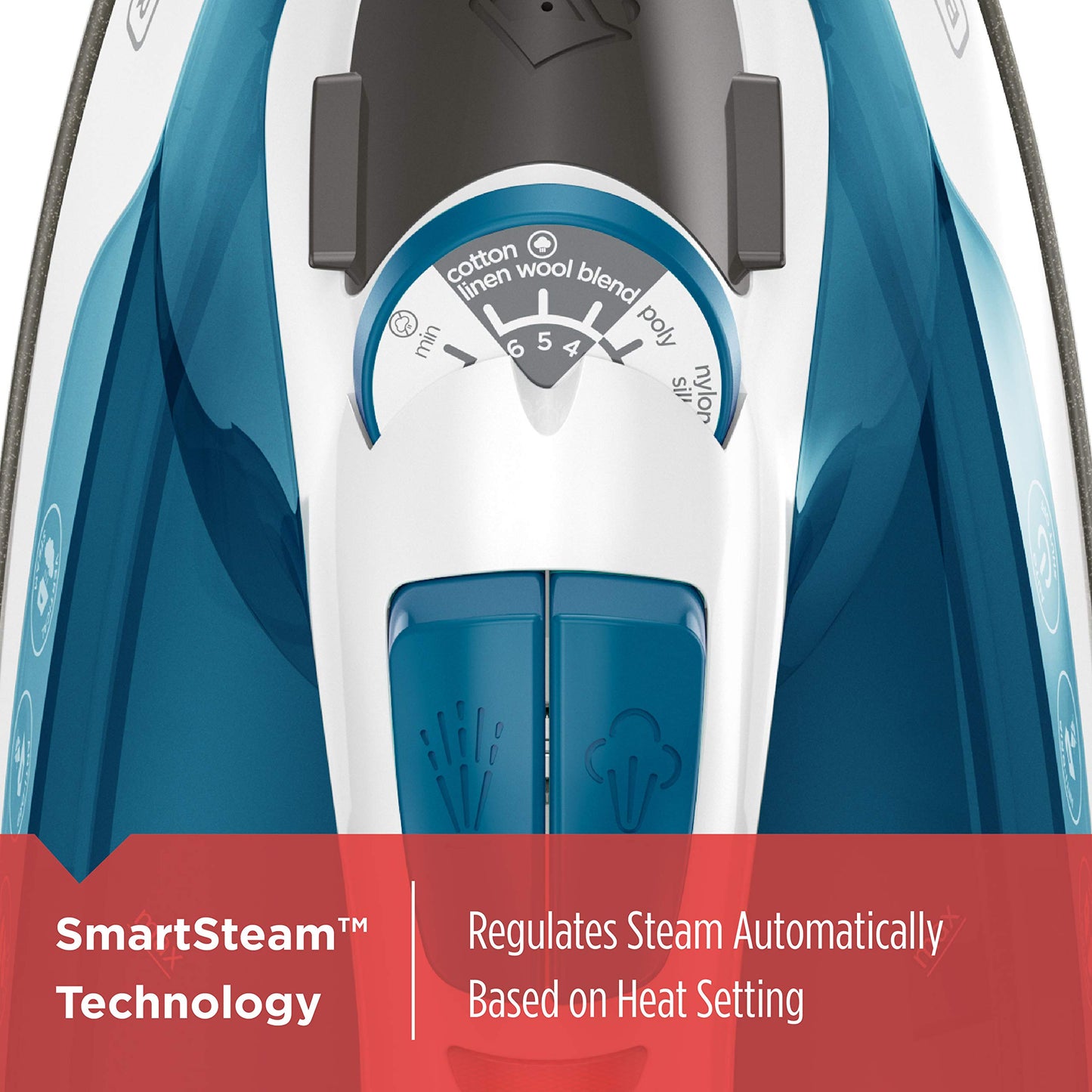 BLACK+DECKER Easy Steam Iron for Clothes with SmartSteam Technology