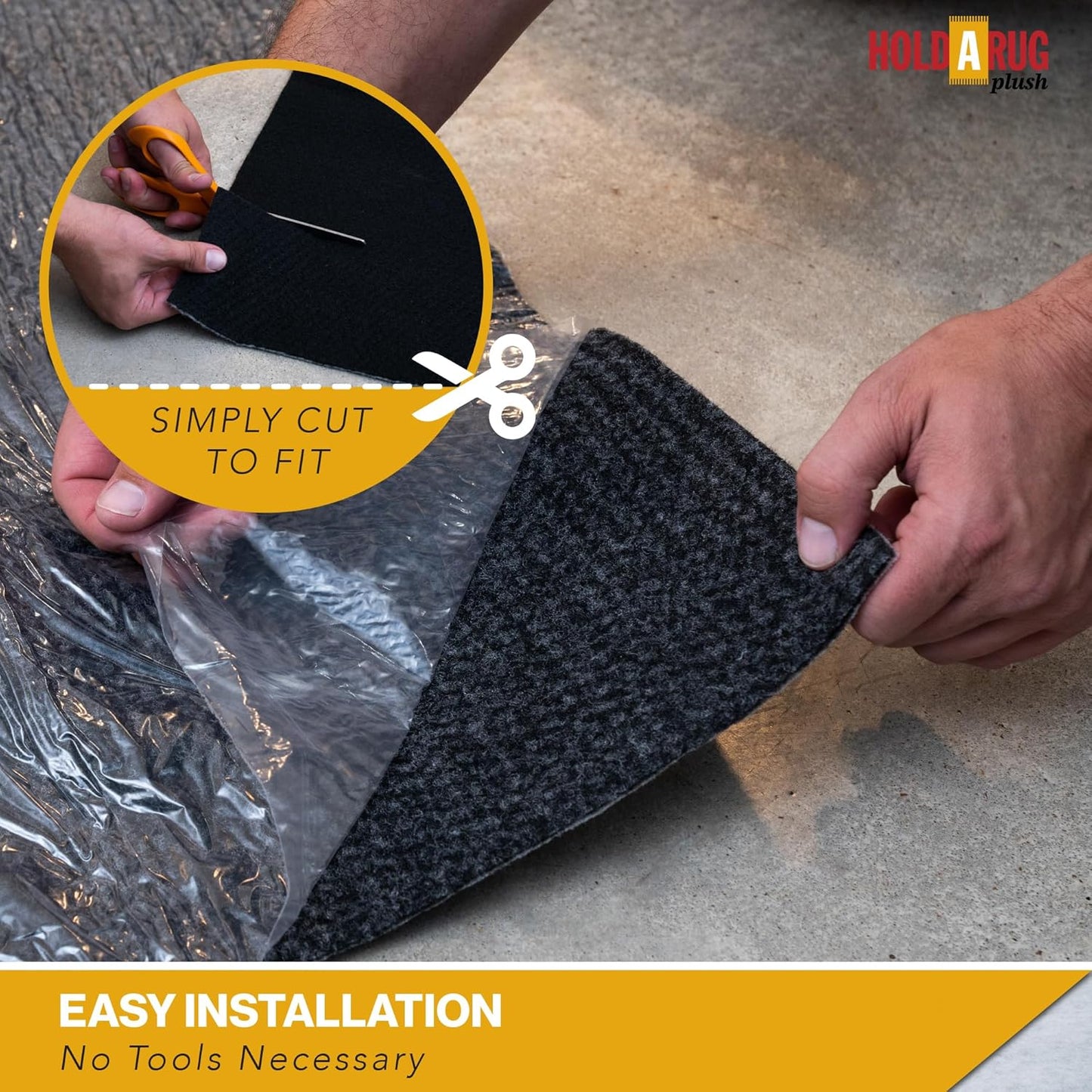 Hold-a-Rug Plush 2'6 x 14' Nonskid, Nonslip Rug Pad, Reversible Gripper, ¼ Thick, Safe for All Floors and Carpet, Keep Area Rugs Secure