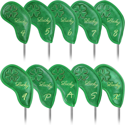 Golf Headcovers Golf Club Head Covers Four Leaf Clover Good Luck Charm - Clover Style Premium