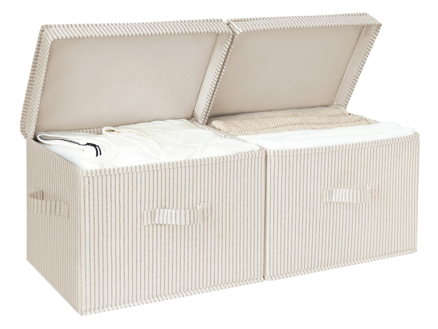 StorageWorks Fabric Storage Bins with Lids, Closet Storage Bins