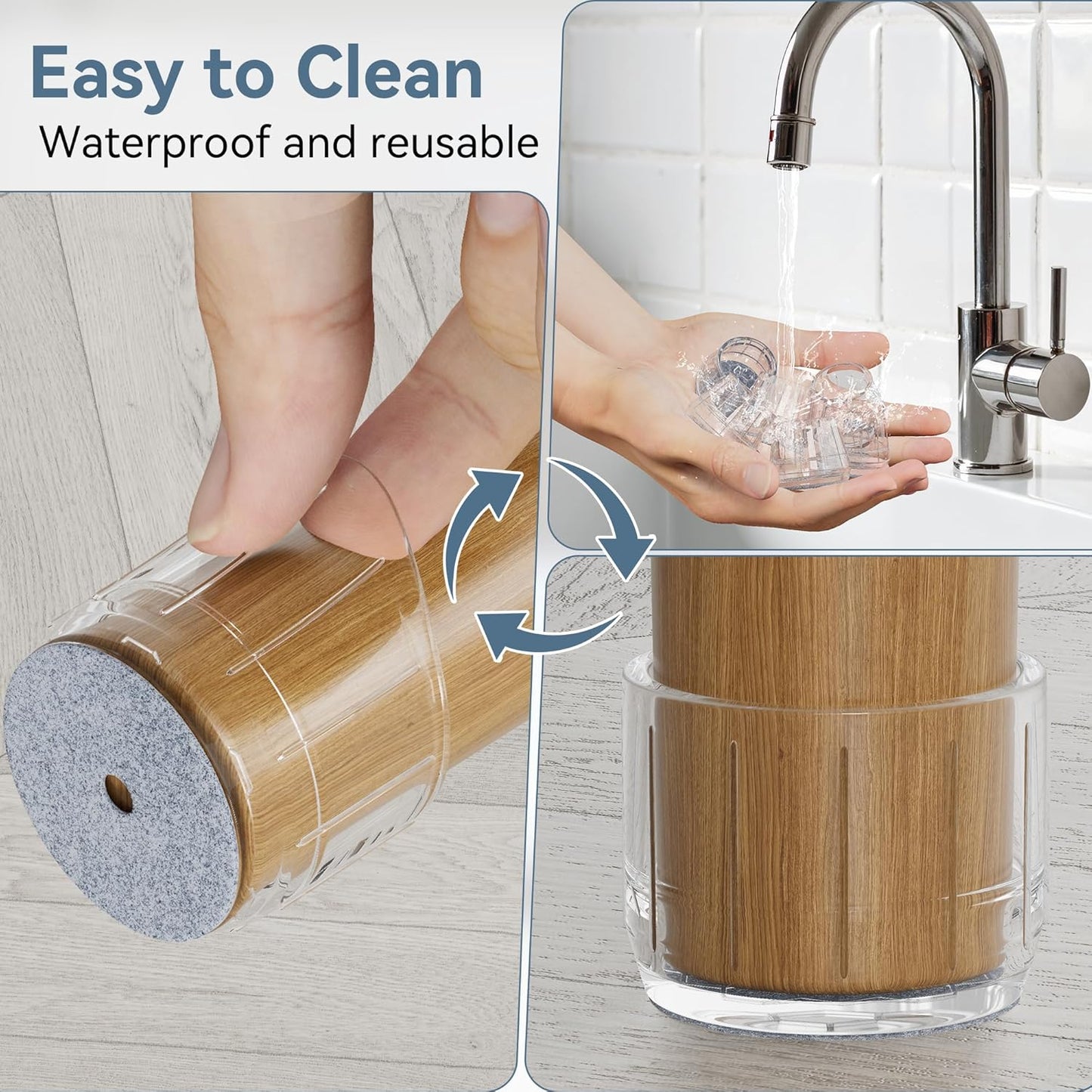 24PCS Silicone Chair Leg Floor Protectors for Hardwood Floors, Thicken Rubber Chair Leg Cap Covers, Non Slip Furniture Leg Pads to Protect Wood Tile Floors from Scratches and Reduce Noise