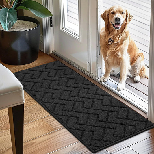 hicorfe Indoor Doormat,Front Back Door Mat Rubber Backing Non Slip Door Mats 20"x48" Absorbent