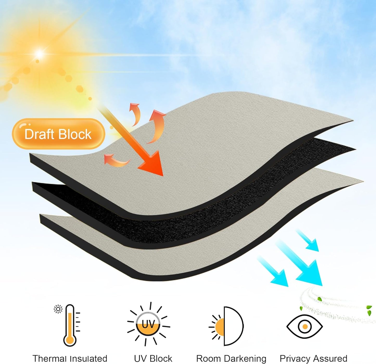 RYB HOME Blackout Short Cafe Curtains, Privacy Light Block Small Window Curtains for Bedroom Kitchen Basement Dining Classroom, W 29 x L 45 inches, Natural, 2 Panels