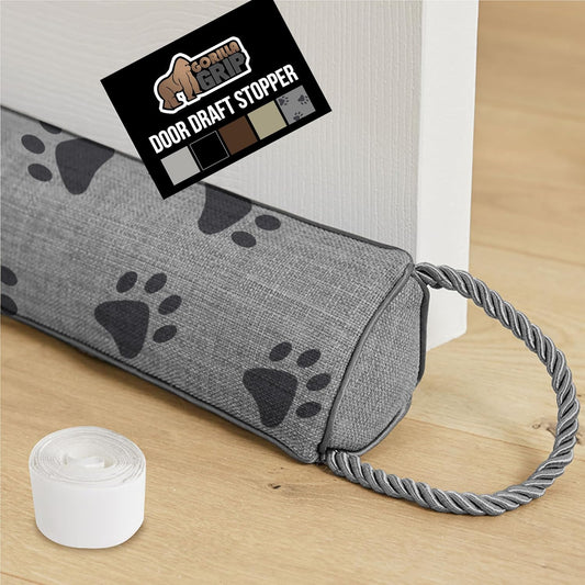 GORILLA GRIP Door Draft Stopper for Bottom of Doors, Weather Stripping Seal Blocks Hot Air, Noise