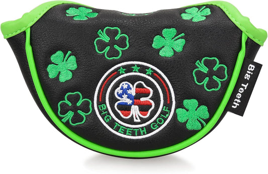 BIG TEETH Putter Cover Mallet Putter Cover Half Mallet Small Golf Headcover, Mini Club Head