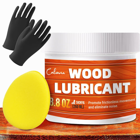 8.8oz Wood Wax for Home Projects,Door Hinge Lubricant,for Wood Drawer Slides,Sliding Glass Door,Window Track, Clear,Unscented, Non-Spray Formula