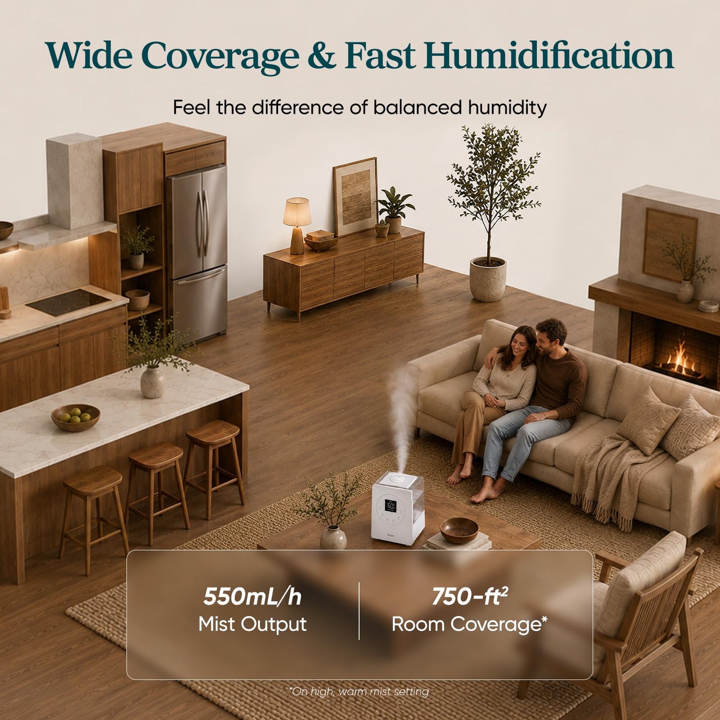 Levoit LV600S Smart Warm&Cool Mist Humidifiers for Home Bedroom Large Room