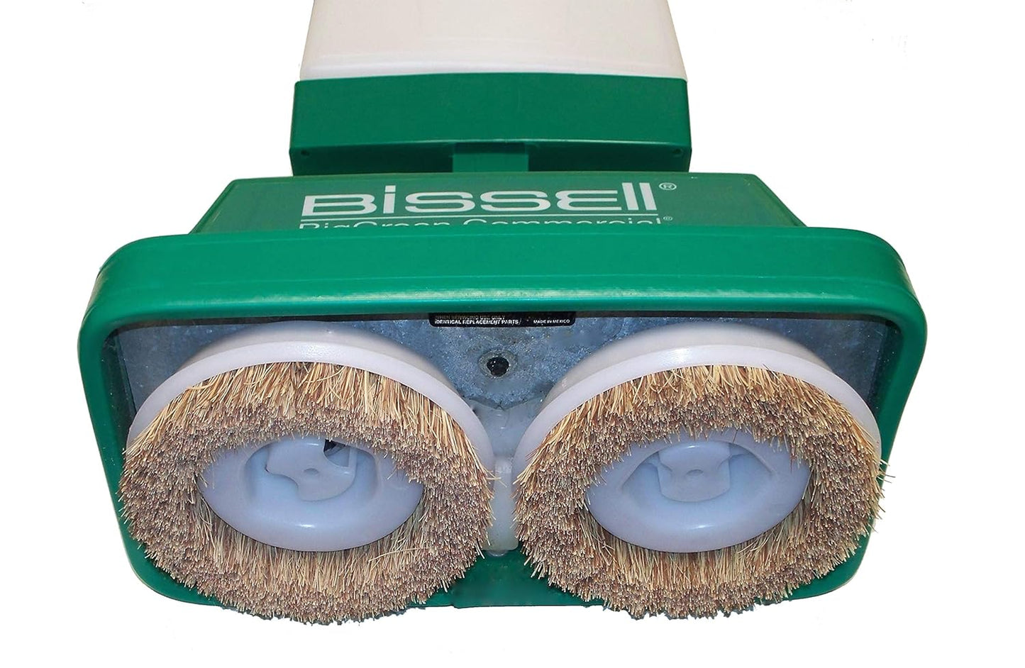 BiSSEll BigGreen BGFS5000 Portable Two Brush Floor Scrubber & Polisher, 13" W x 7" D x 44" H, White & Green