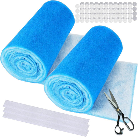2 Rolls 12" x120" Air Vent Filters, Cut to Fit Air Filter (100+ Filters), MERV 8 Triple Vent Filter