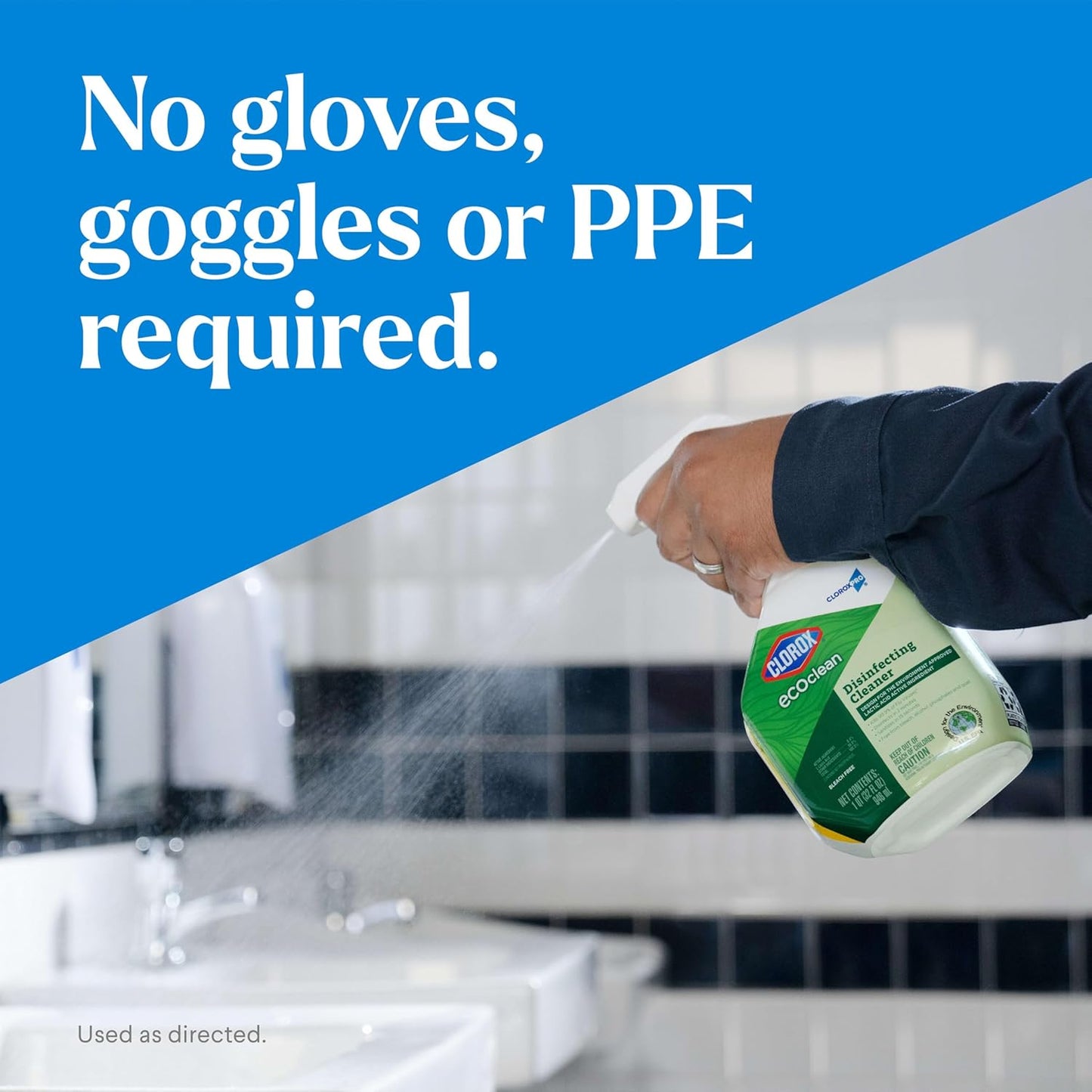 Clorox CloroxPro EcoClean Disinfecting Cleaner Refill, 128 Fluid Ounces