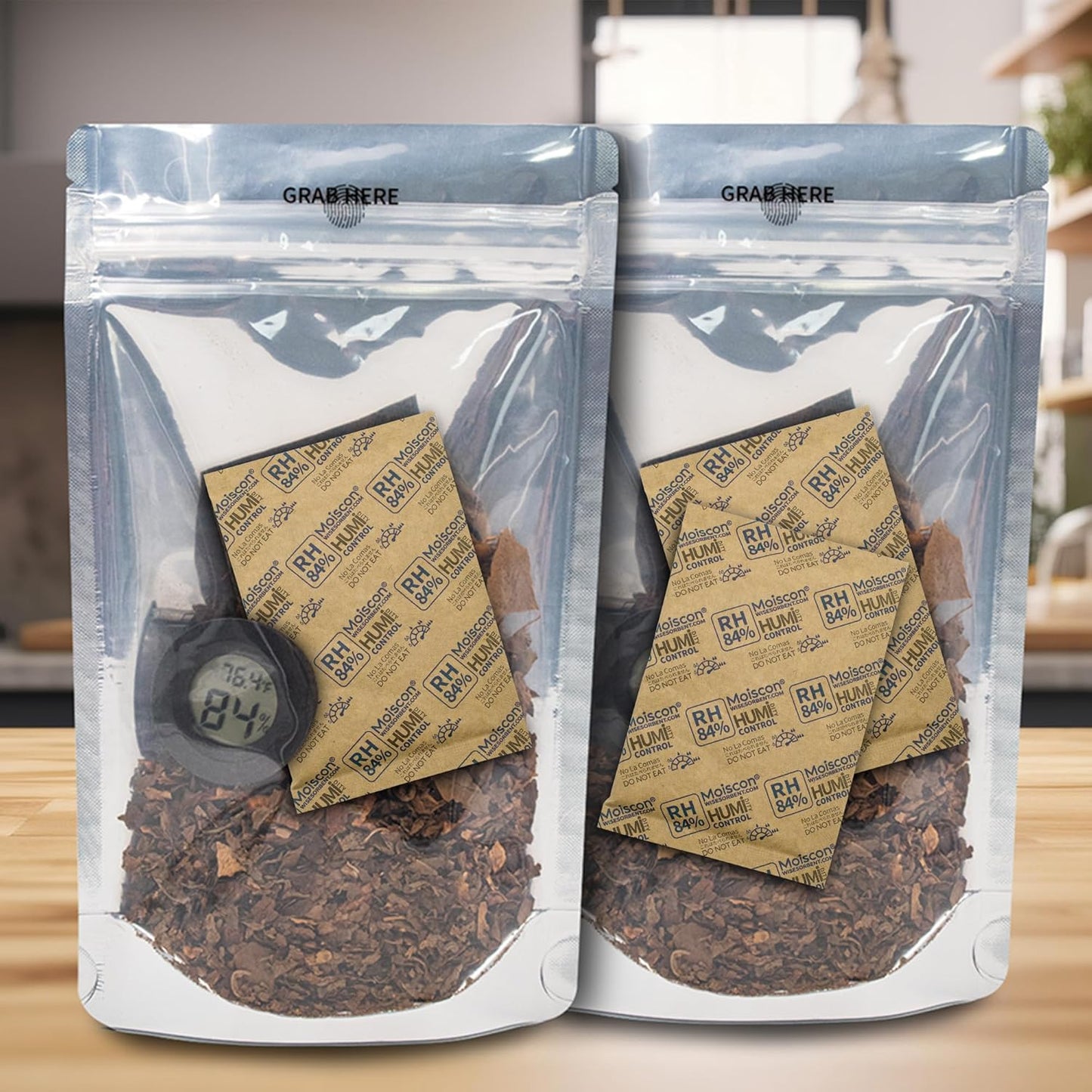 84% Two-Way Humidity Control Packs for Storing 1 lb – Size 60 – 90 Pack – Seasoning Packets Moisture Control Packets Individually Wrapped, Humidifier Packs for Season Wood Humidifier Boxes