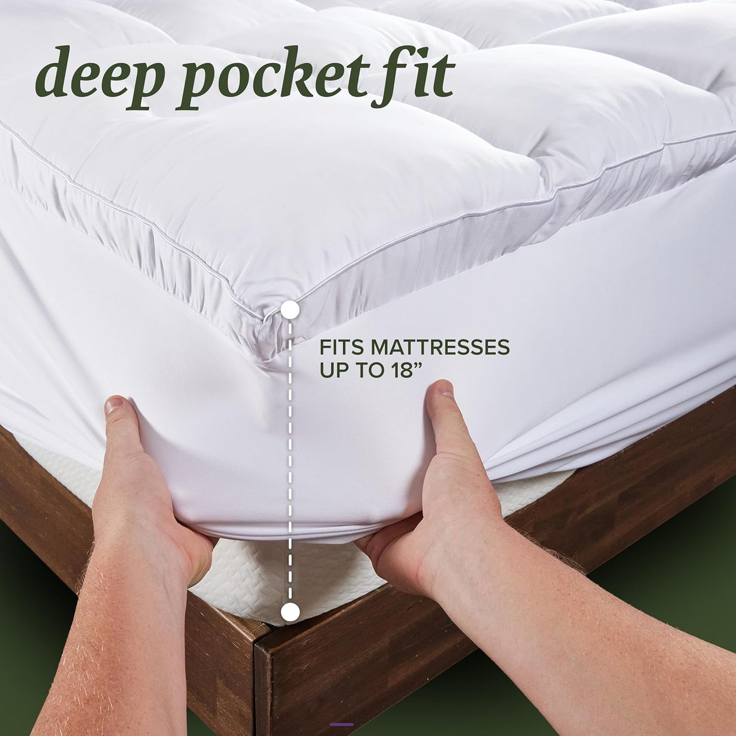 Beckham Hotel Collection Twin XL Size Hybrid Mattress Protector & Pad - Extra Padded, Thick, Plush, & Fitted Mattress Topper for Bed - Quilted Pillow Top Mattress Cover