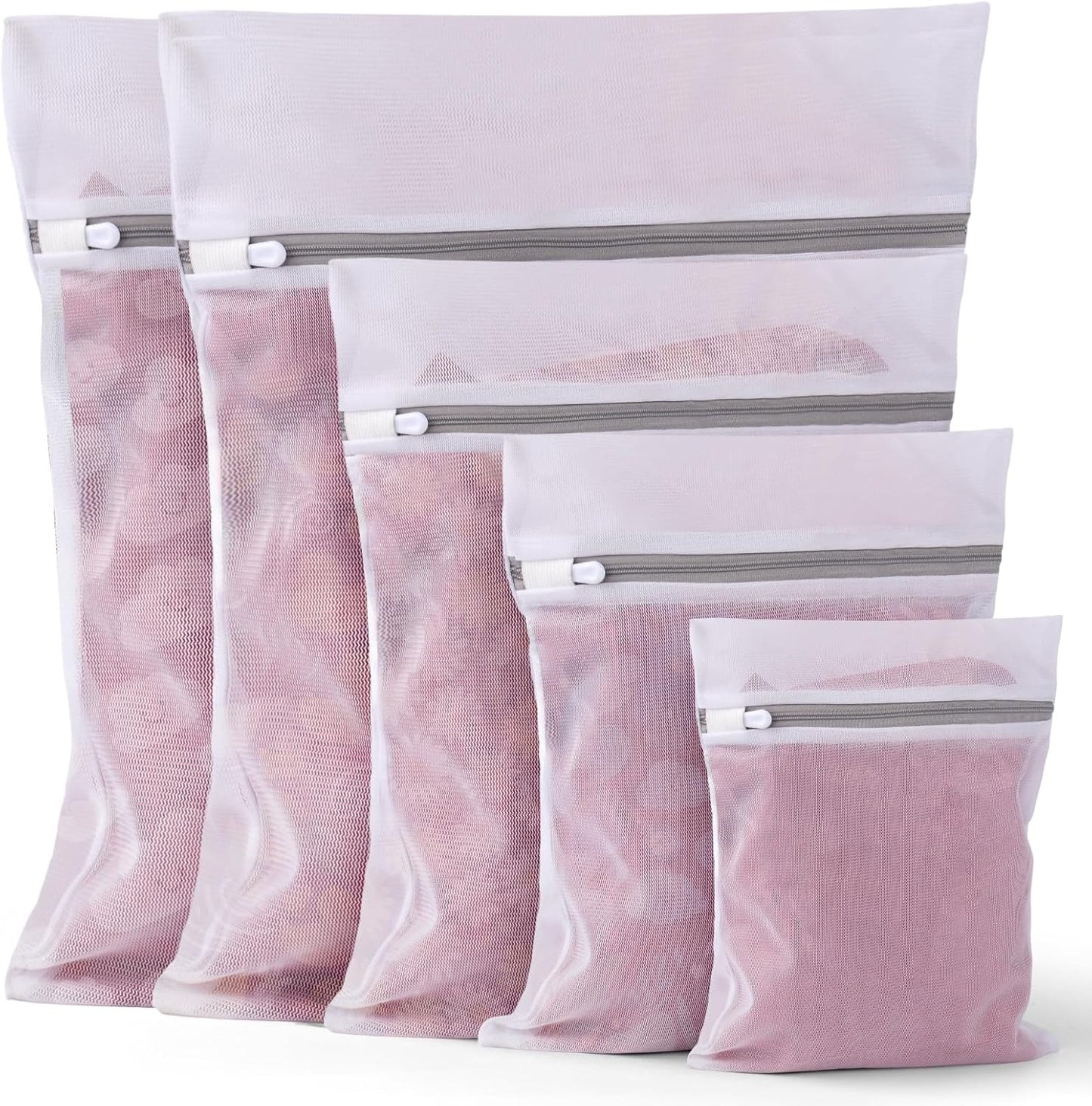 5Pcs Laundry Bags Mesh Wash Bags, Delicate Laundry Bags for Clothes, Hosiery, Underwear, Bed linen - 5 Size